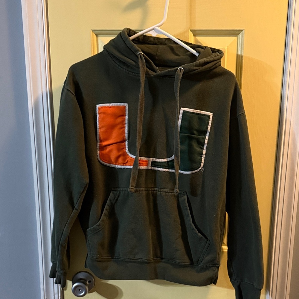 Varsity Green and Orange Men's Hoodie